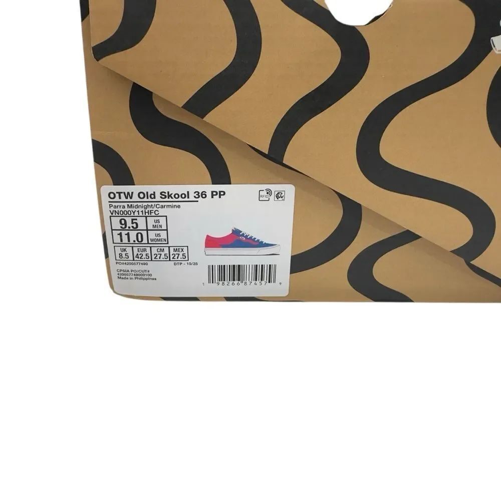 VANS x Parra OTW Old Skool 36 Men’s Size 9.5 Midnight Carmine - Picture 8 of 8